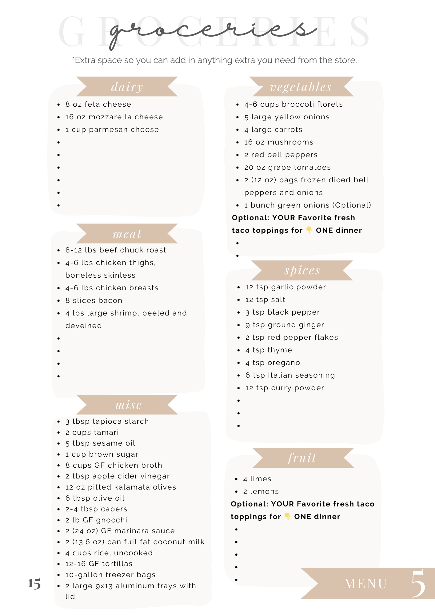 A Year of GLUTEN FREE Meal Plans on a Budget (Digital Download)