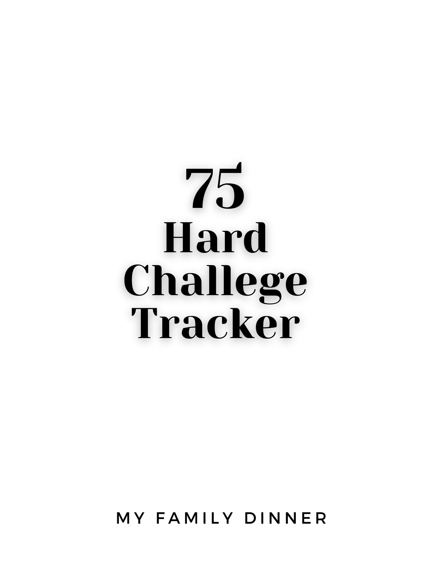 75 Hard Challenge Tracker (Digital Download)