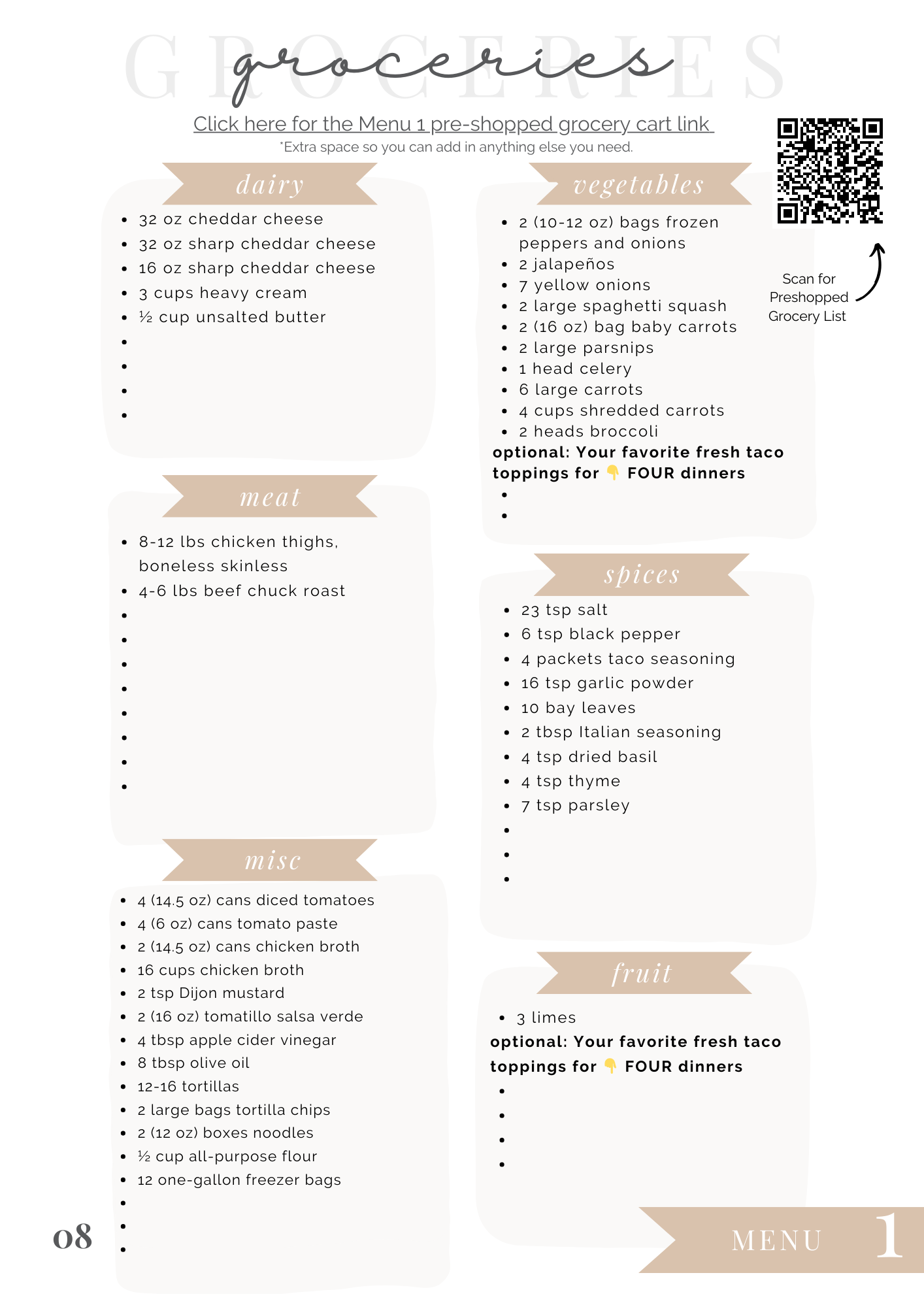 A Year of Meal Plans on a Budget PHYSICAL BOOK