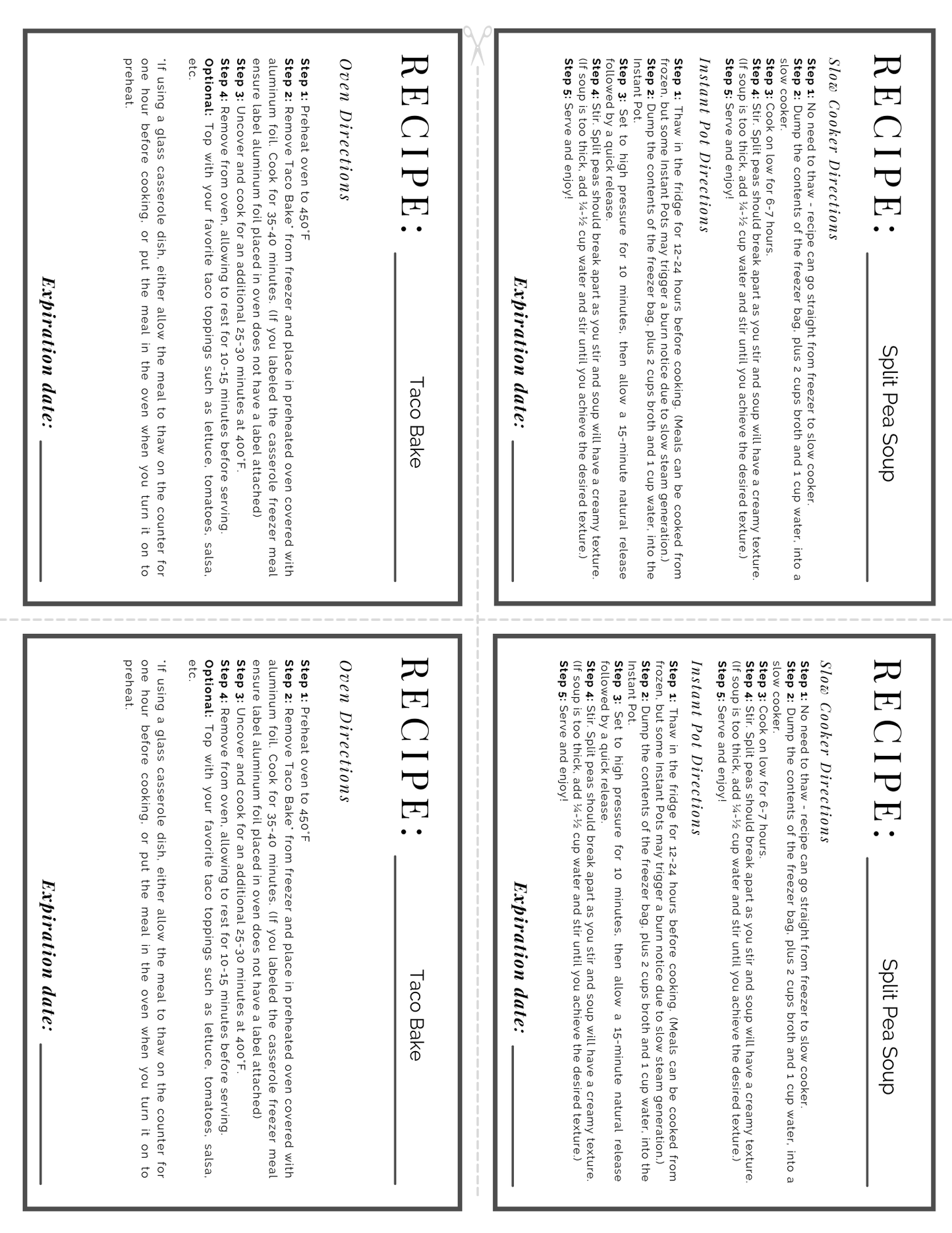 The Complete Dinner System