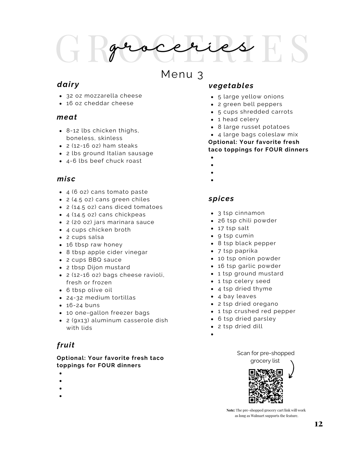 PREMIUM LAY FLAT - A Year of Meal Plans on a Budget Spiral Bound Cookbook