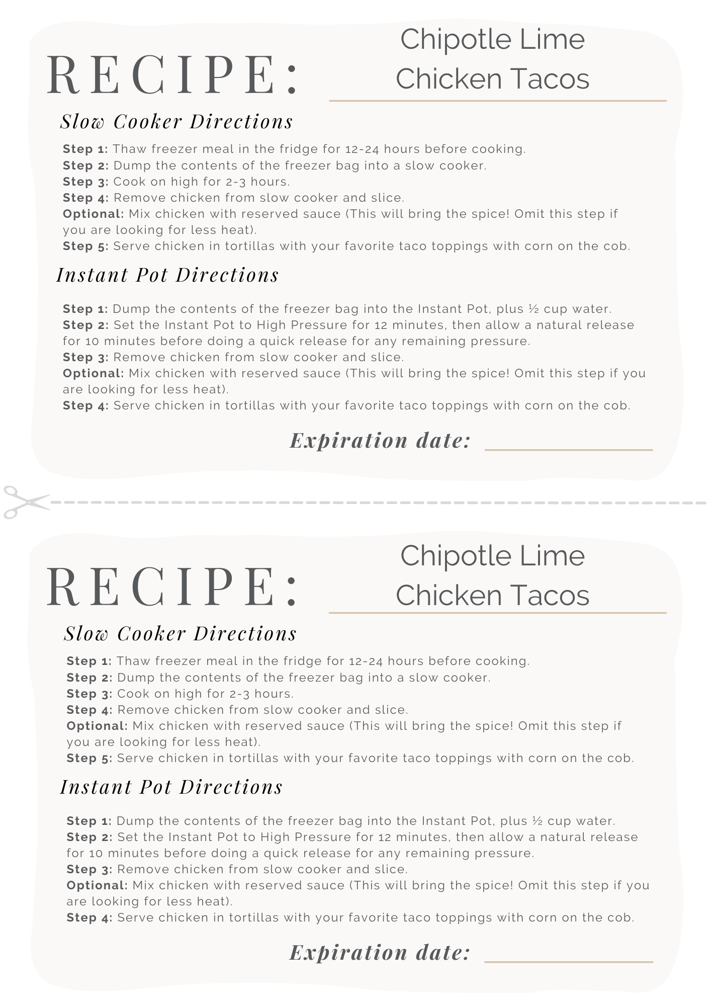 January Meal Plan - Save Time Save Money Save Energy