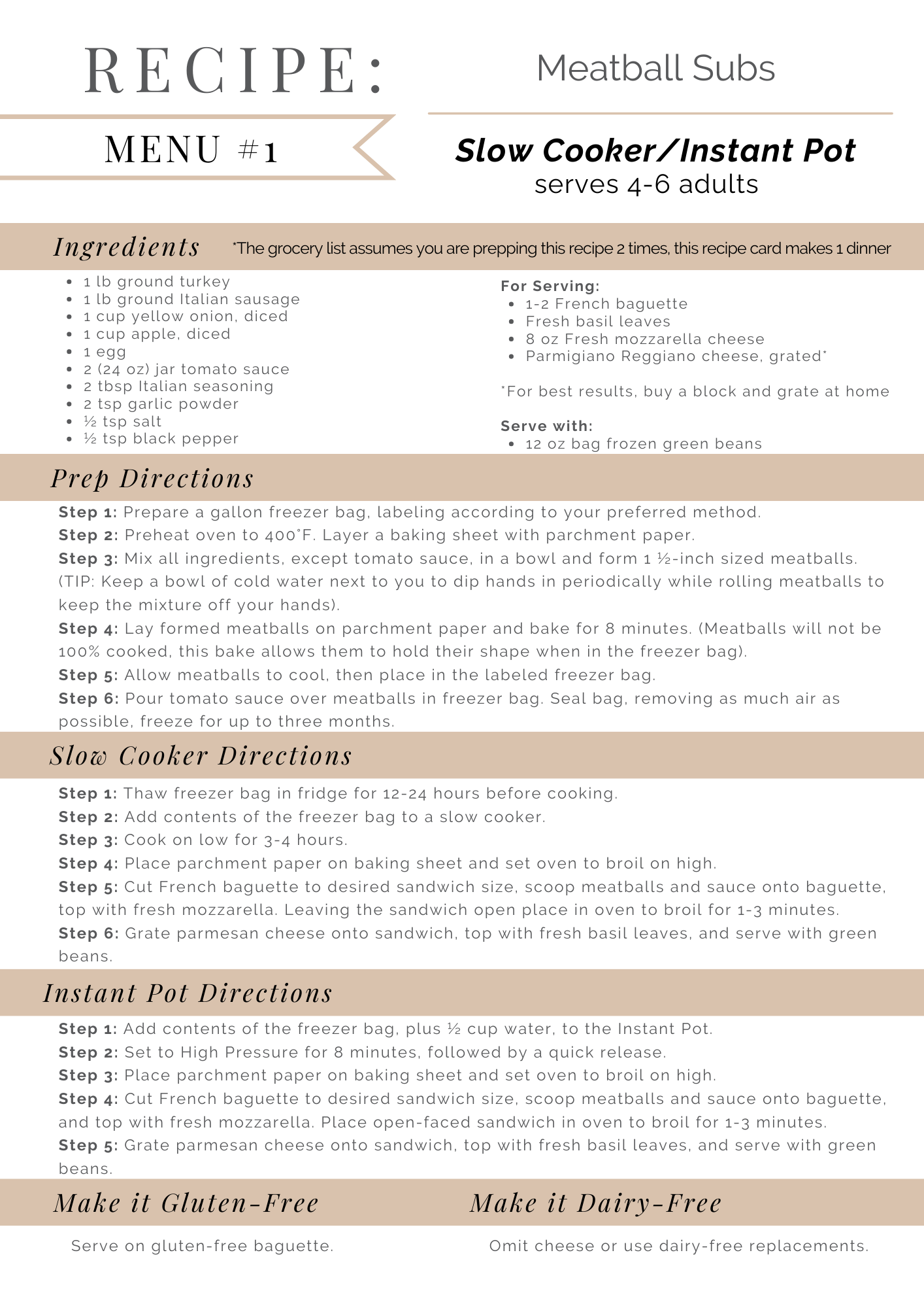 March Meal Plan - Save Time Save Money Save Energy