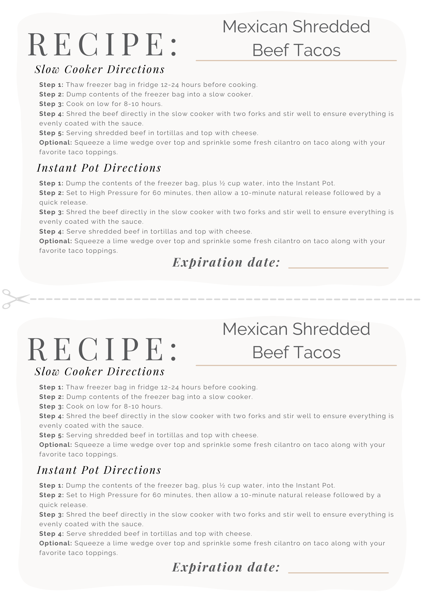 February Meal Plan - Save Time Save Money Save Energy