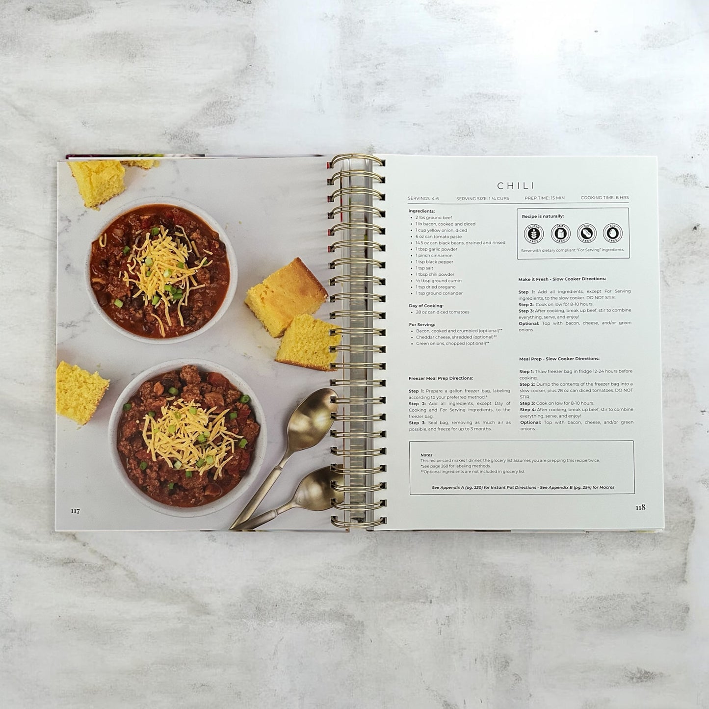 PREMIUM LAY FLAT - A Year of Meal Plans on a Budget Spiral Bound Cookbook